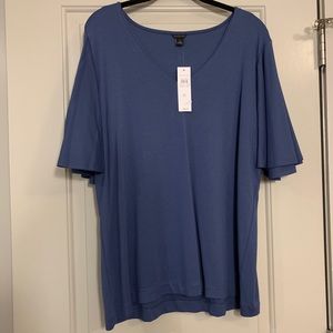 TAG ON! Ann Taylor XL blue shirt